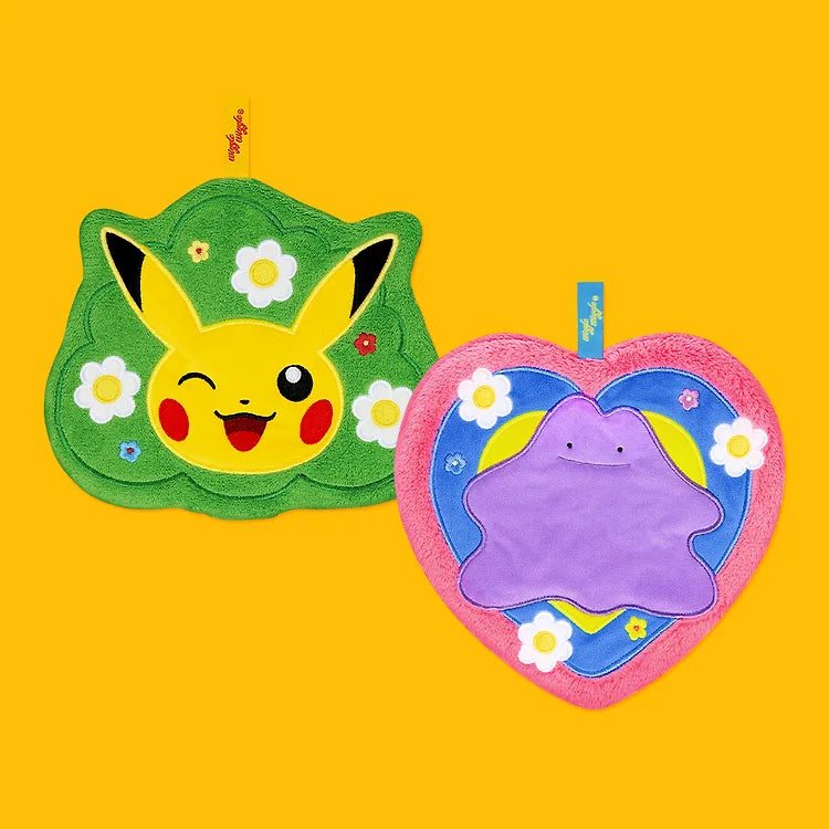 Korea Exclusive｜Pokémon x Wiggle Wiggle  Special Edition Hand Loop Towel 2-Piece Set Pikachu & Ditto
