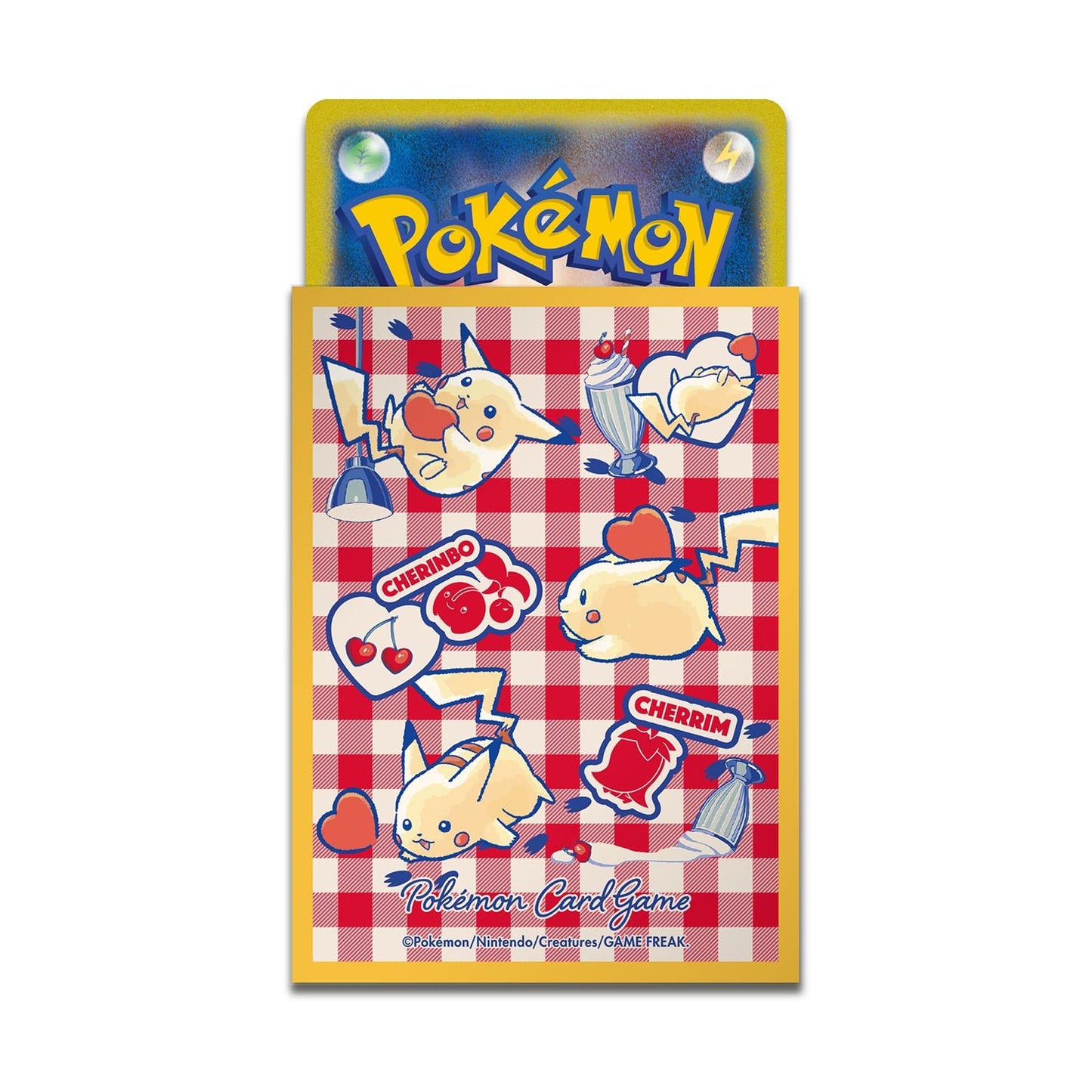 Pokémon Card Game Pikachu and Heart Orange Deck Shield
