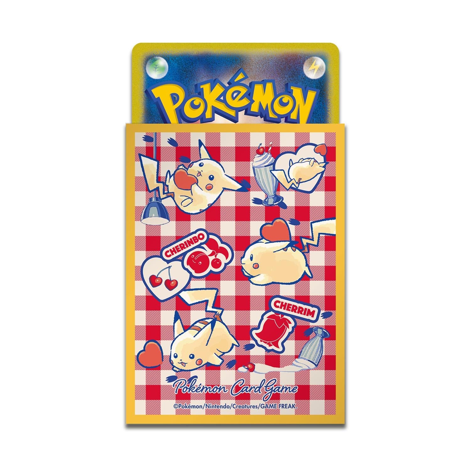 Pokémon Card Game Pikachu and Heart Orange Deck Shield