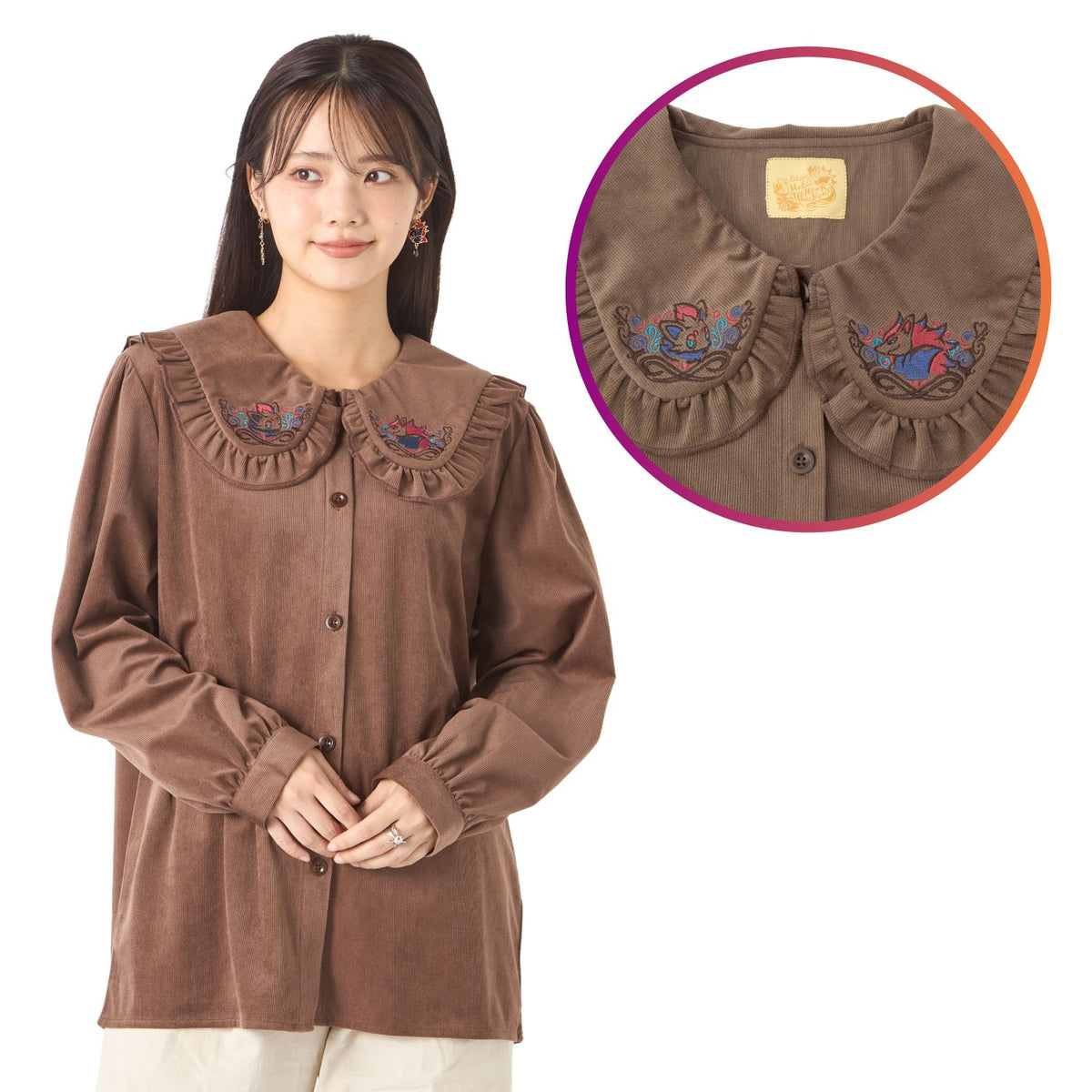Pokémon Zorua & Zoroark Collared Corduroy Blouse