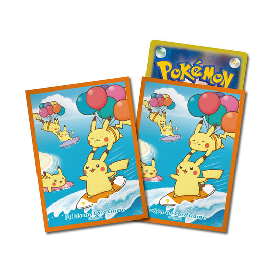 Pokémon Card Game Deck Shield Surfing Pikachu & Flying Pikachu Orange