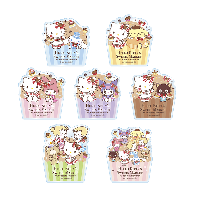 Sanrio HELLO KITTY’S SWEETS MARKET Trading Clear Sticker - Random