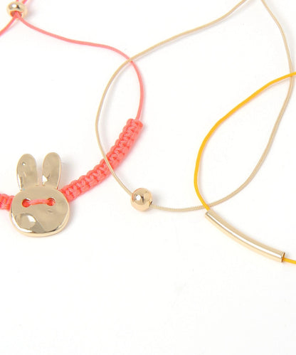 Japan｜ Dick Bruna Cord Bracelet Set Pink