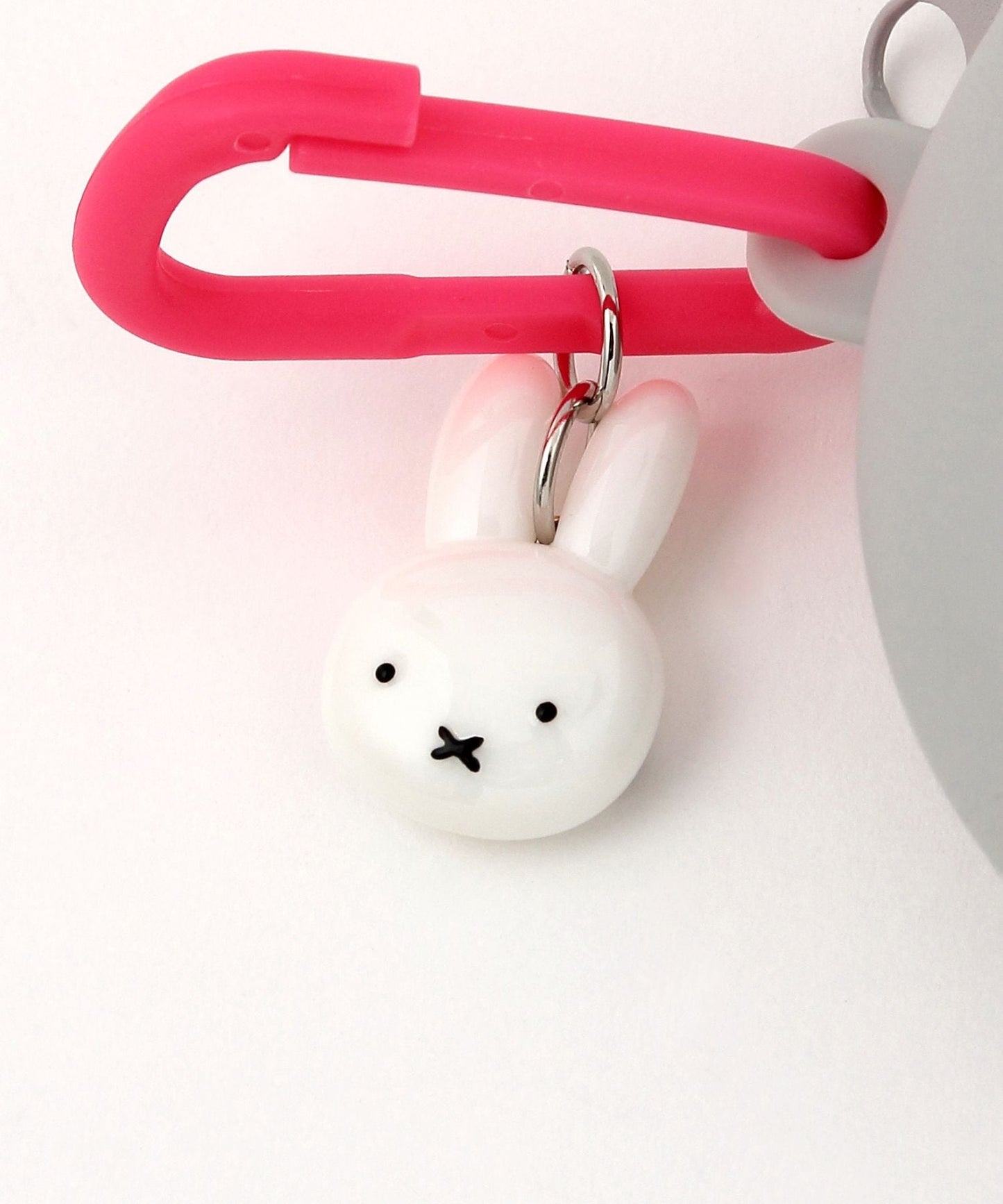 Japan｜ Dick Bruna Miffy Silicone Carabiner Pouch-Light Gray