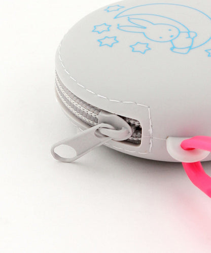 Japan｜ Dick Bruna Miffy Silicone Carabiner Pouch-Light Gray