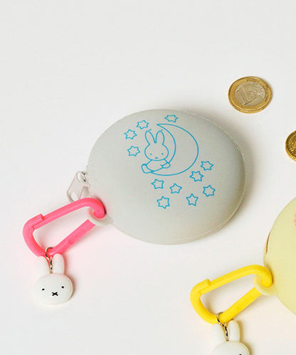 Japan｜ Dick Bruna Miffy Silicone Carabiner Pouch-Light Gray