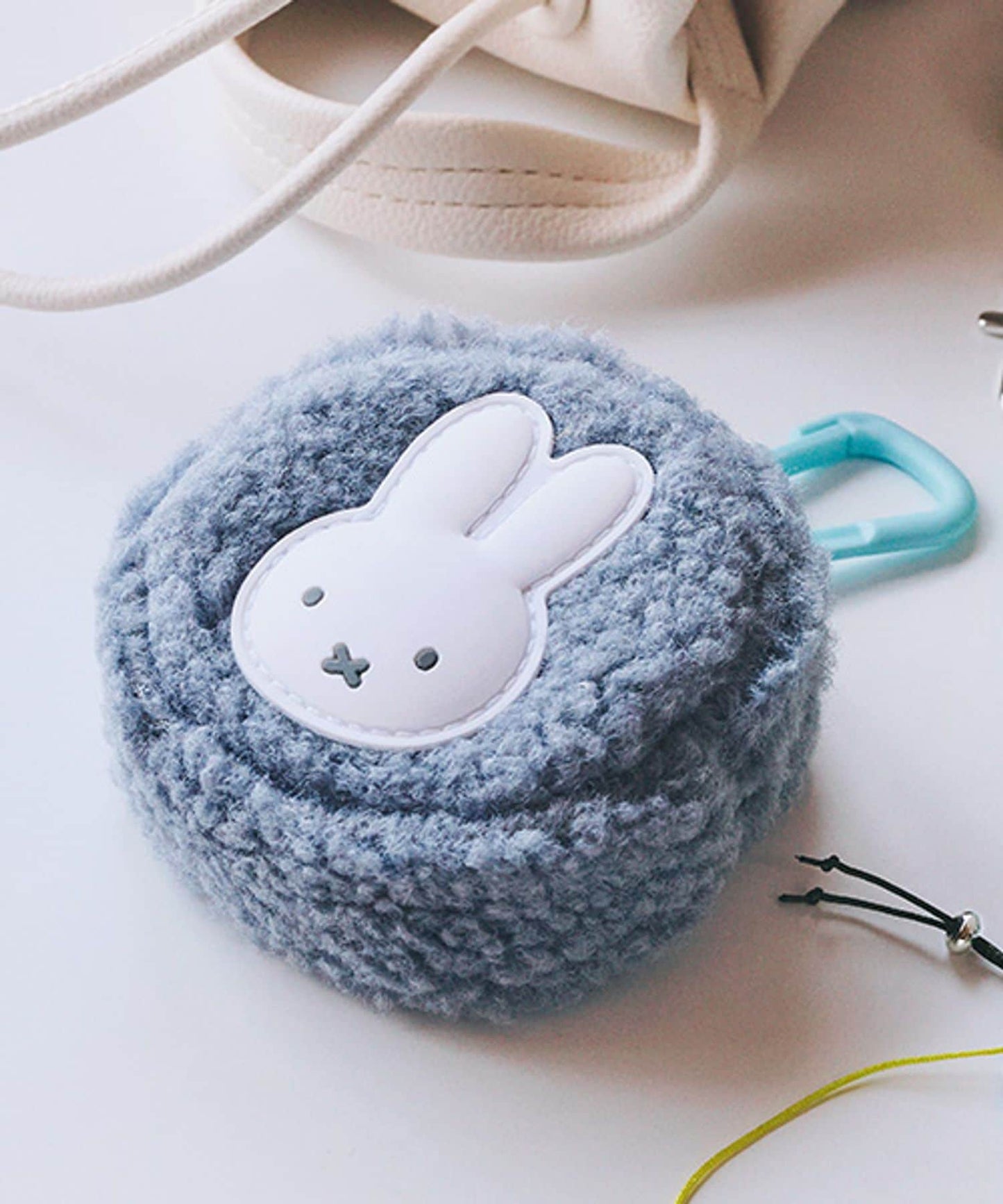 Japan｜ Dick Bruna Dusty Blue Carabiner Boa Pouch