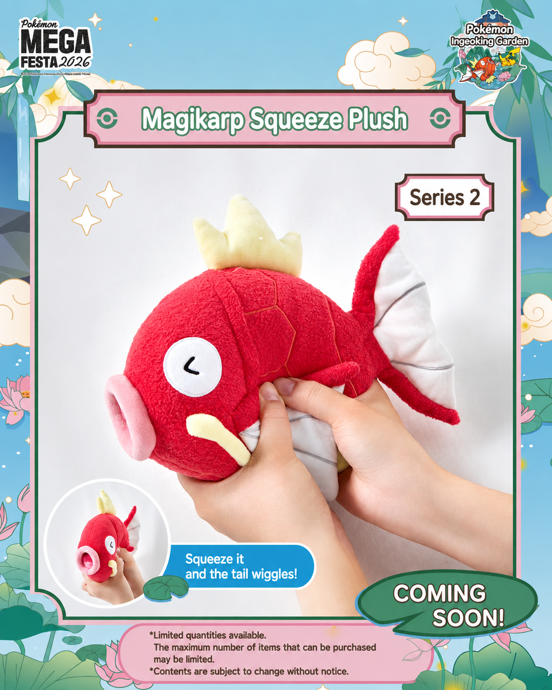 Korea Exclusive｜ Mega Festa 2026 Pokémon Emoticon Magikarp Plush