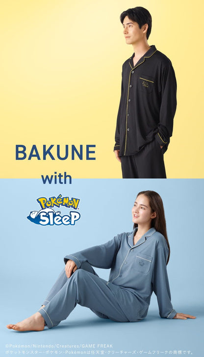 Pokémon Sleep Pikachu BAKUNE Pajamas Dry Long Sleeve Set