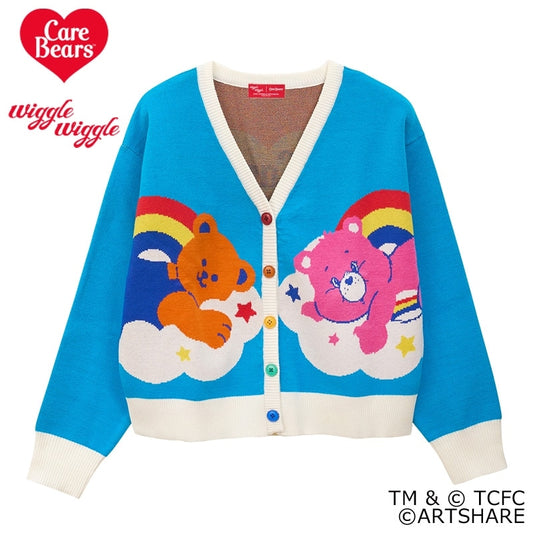 日本限定｜wiggle wiggle x Care Bears Knit Cardigan (Rainbow)