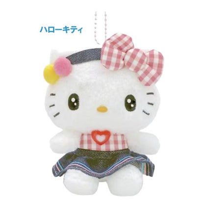 Sanrio Hanging Plush Charm Gingham Denim