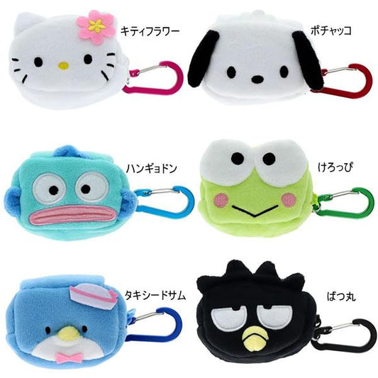  Sanrio Characters Carabiner Fluffy Mini Pouch