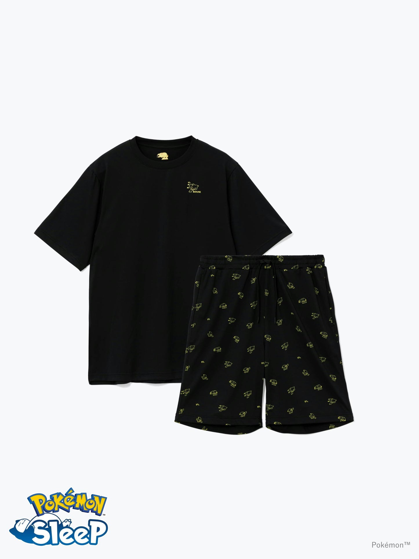 Japan｜ Pokémon Sleep Pikachu BAKUNE Dry Short Sleeve Set