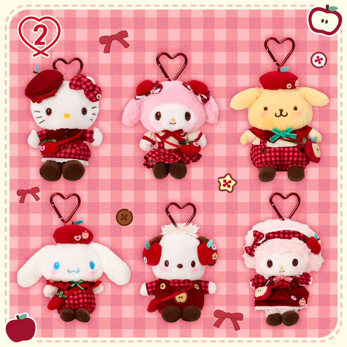 Sanrio Cinnamoroll Autumn Apple Mascot Holder