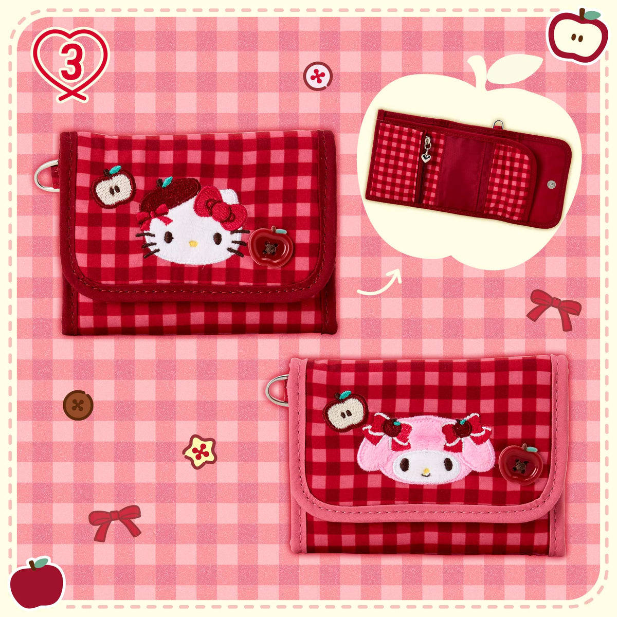 Sanrio Hello Kitty Autumn Apple Wallet