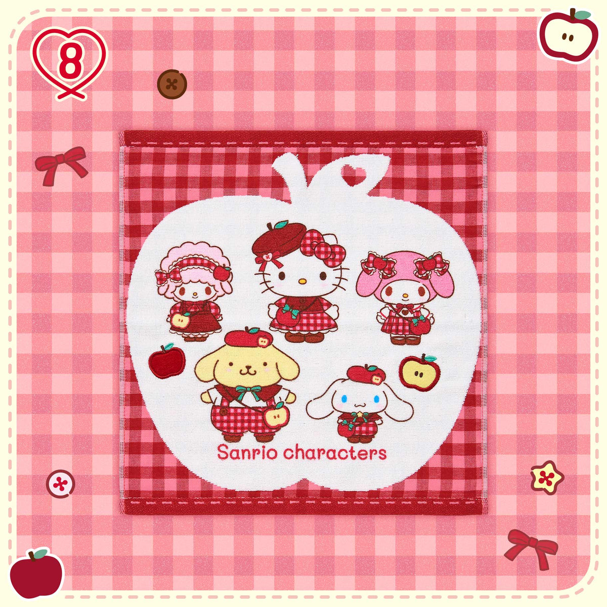 Sanrio Characters Autumn Apple Hand Towel