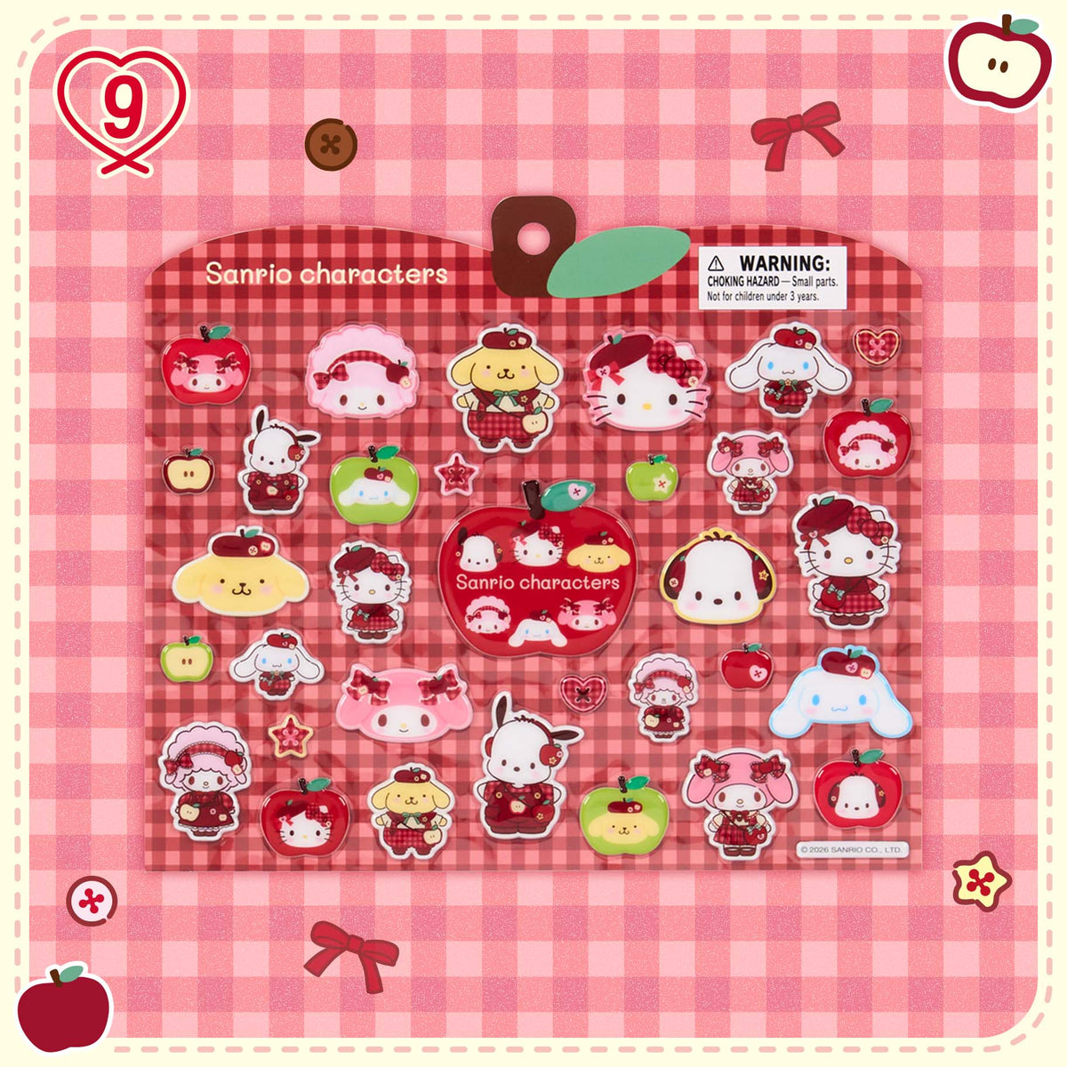 Sanrio Characters Autumn Apple Sticker Sheet